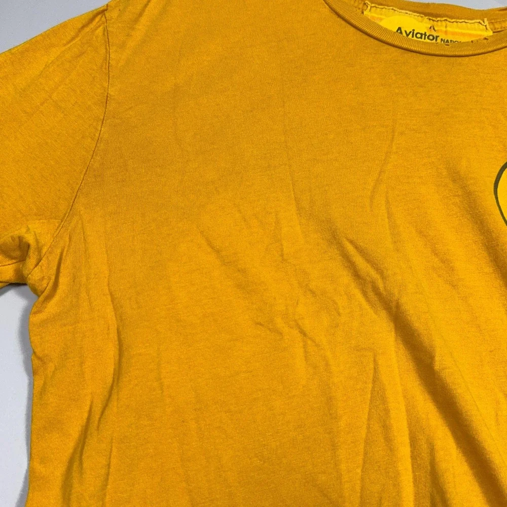 Aviator Nation Tribe of Peace Cropped T-Shirt Womens Medium Mustard Yellow Tee - Picture 3 of 9